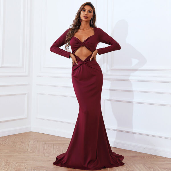 robe de soirée longue manche longue