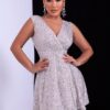 robe de soirée argentée